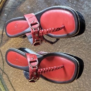 COLE HAAN AIR BRONTE RED CALF SANDAL